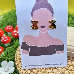 Second Hand ✋🏻 Gold Bear Stud Earrings 925